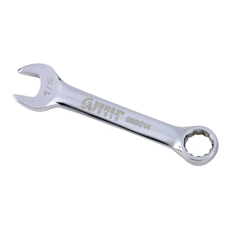 Sunex Tools 7/16 in. Fully Polished Stubby Combination Wrench 993014